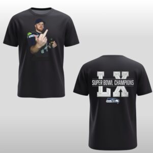2026 Seattle Seahawks Sam Darnold Middle Finger Super Bowl Champions Parade Shirt