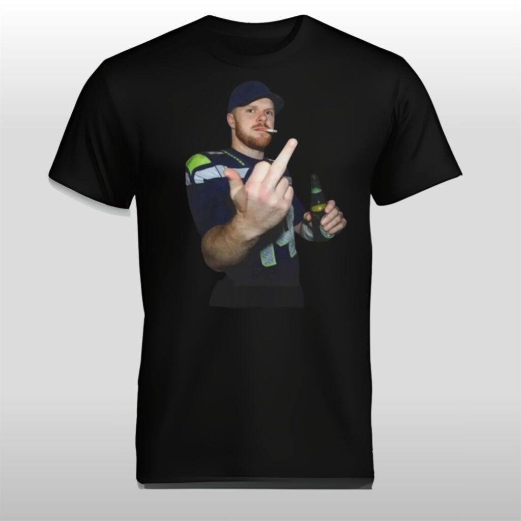 Seahawks Sam Darnold Middle Finger Shirt 2