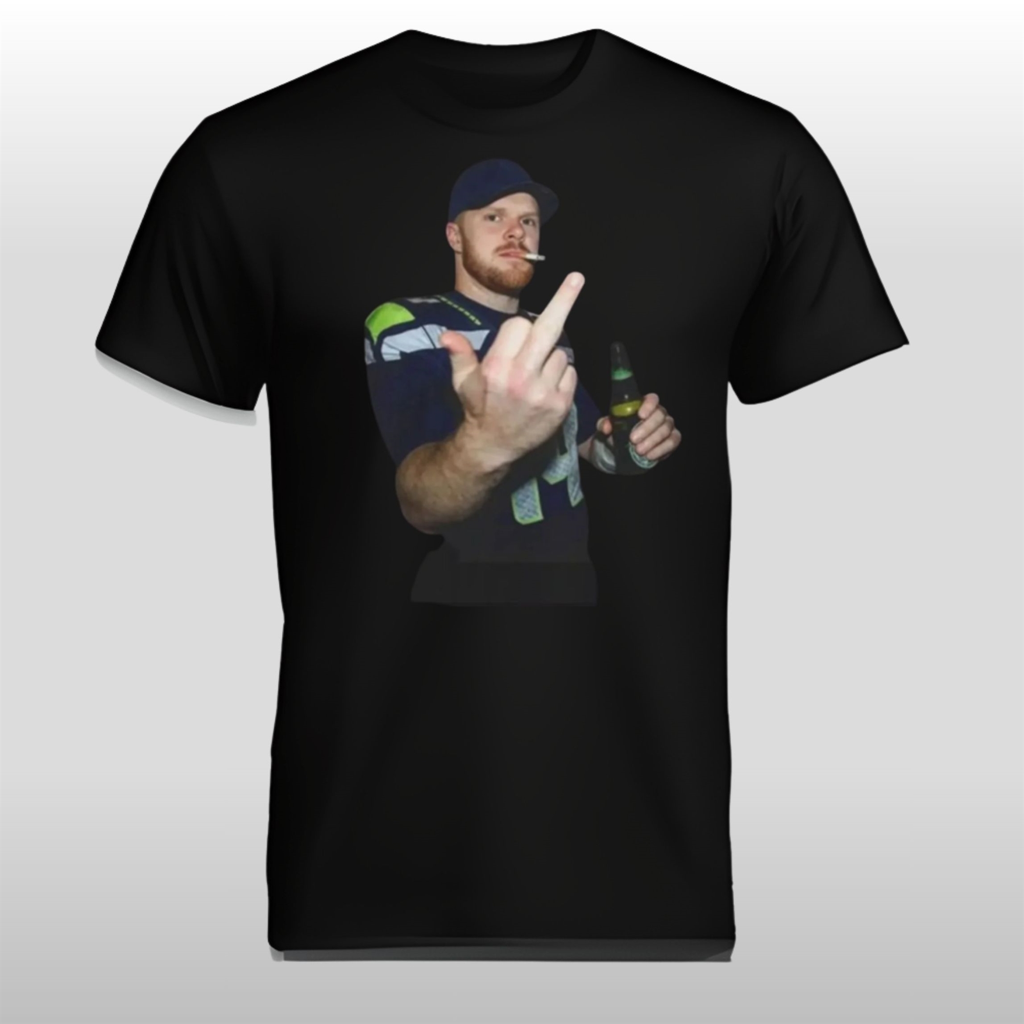 Seahawks Sam Darnold Middle Finger Shirt 1 Seahawks Sam Darnold Middle Finger Shirt