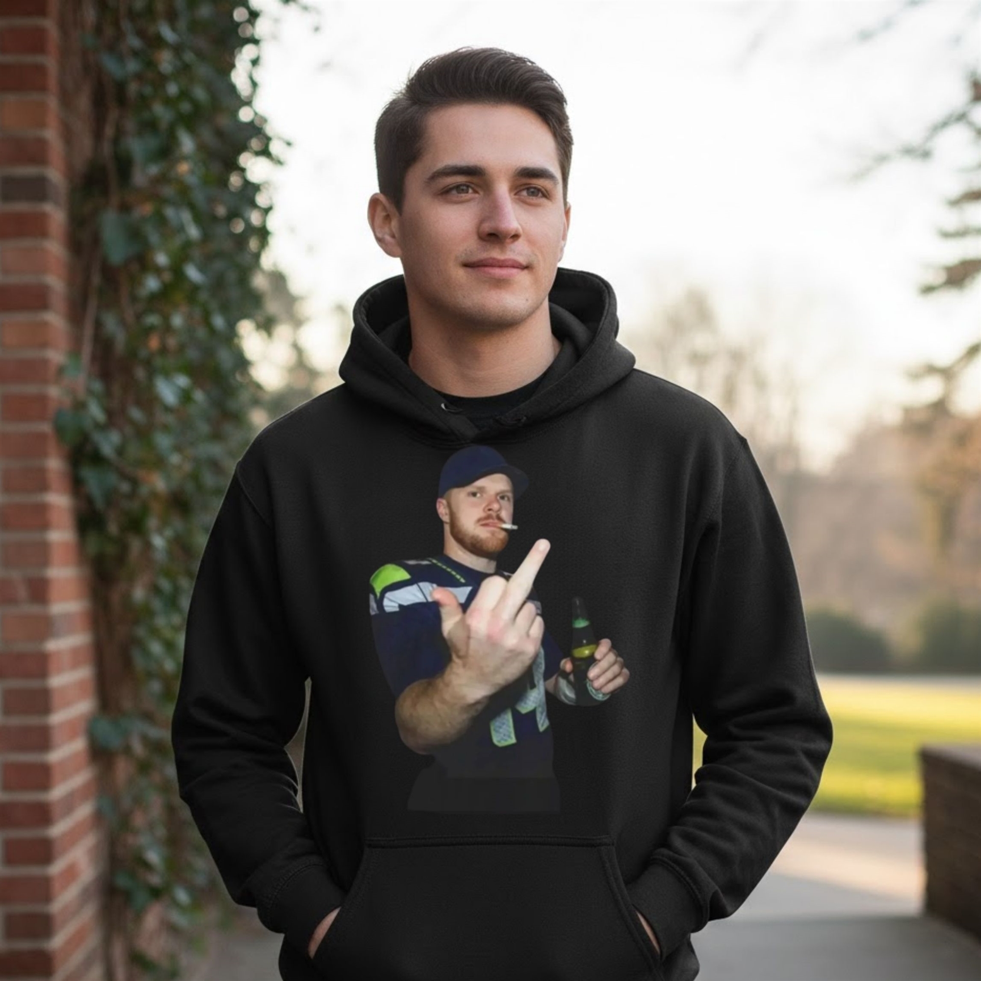 Seahawks Sam Darnold Middle Finger Shirt 4 Seahawks Sam Darnold Middle Finger Shirt - Image 4