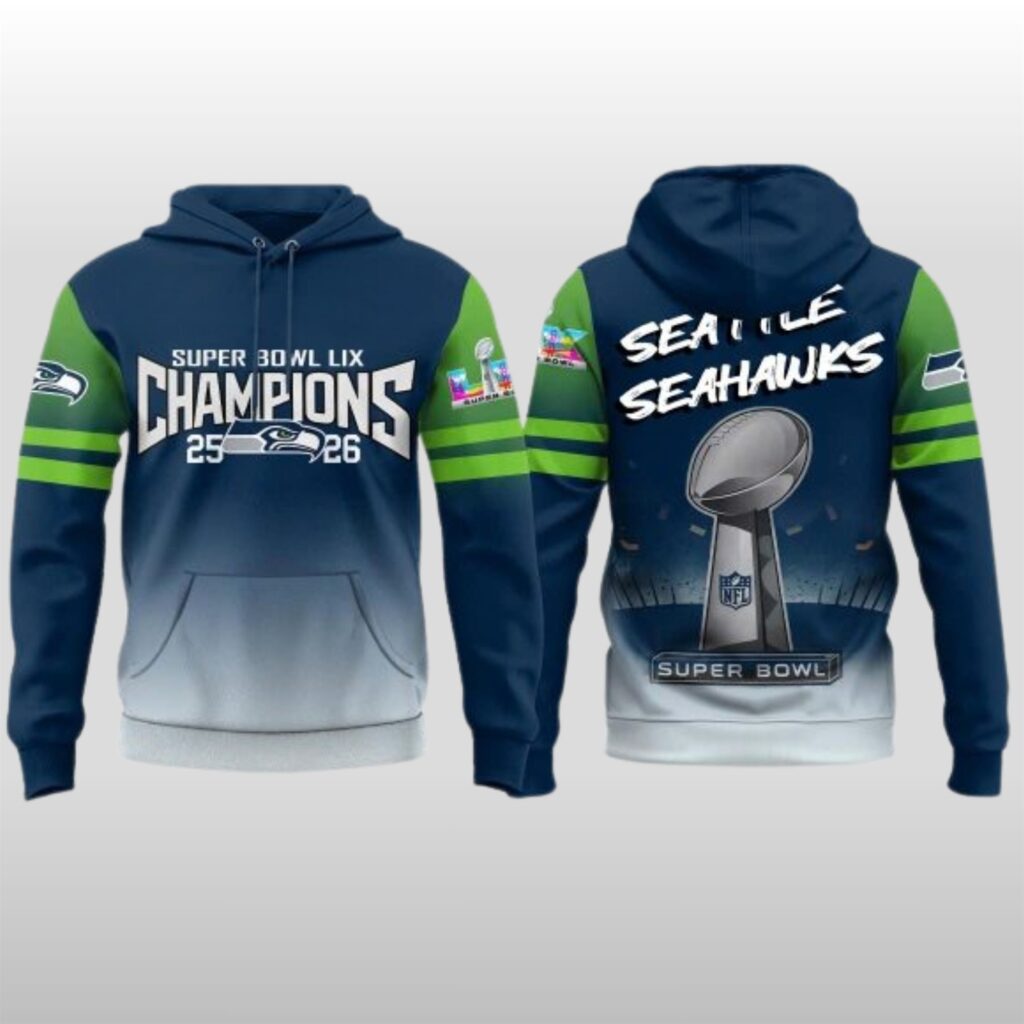 Seattle Seahawks Super Bowl LX Champions 25 26 Hoodie 2