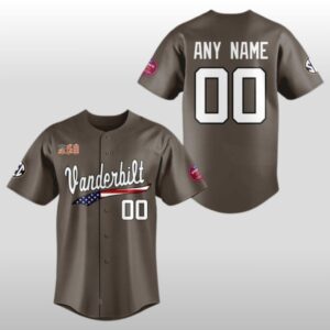 2026 Vanderbilt Commodores Salute To Service USA Military Baseball Jersey
