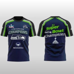 2026 Seahawks 2 Time Super Bowl Champions Shirt