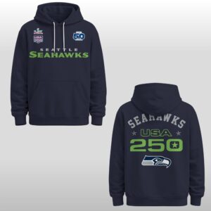 2026 Seattle Seahawks Super Bowl USA 250 Commemorative Hoodie Cap Joggers