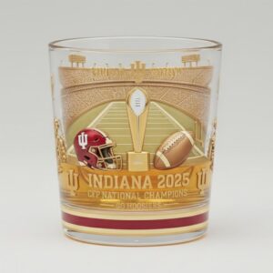 Indiana Hoosiers 2026 National Champions Whiskey Glass