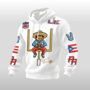 2026 Bad Bunny Benito Bowl Puerto Rico Waffle Hoodie
