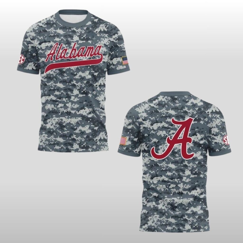 2026 Alabama Crimson Tide x Military Appreciation Shirt 2