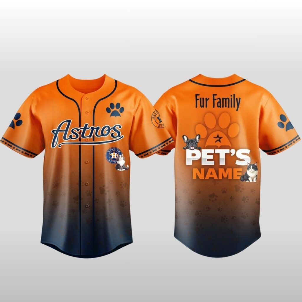 2026 Astros x Fur Family Pet Game Night Baseball Jersey 2