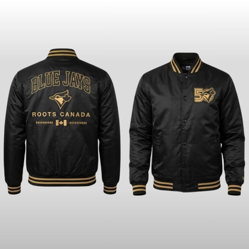 2026 Blue Jays 50th Seasons Roots Canada Bomber Jacket 2