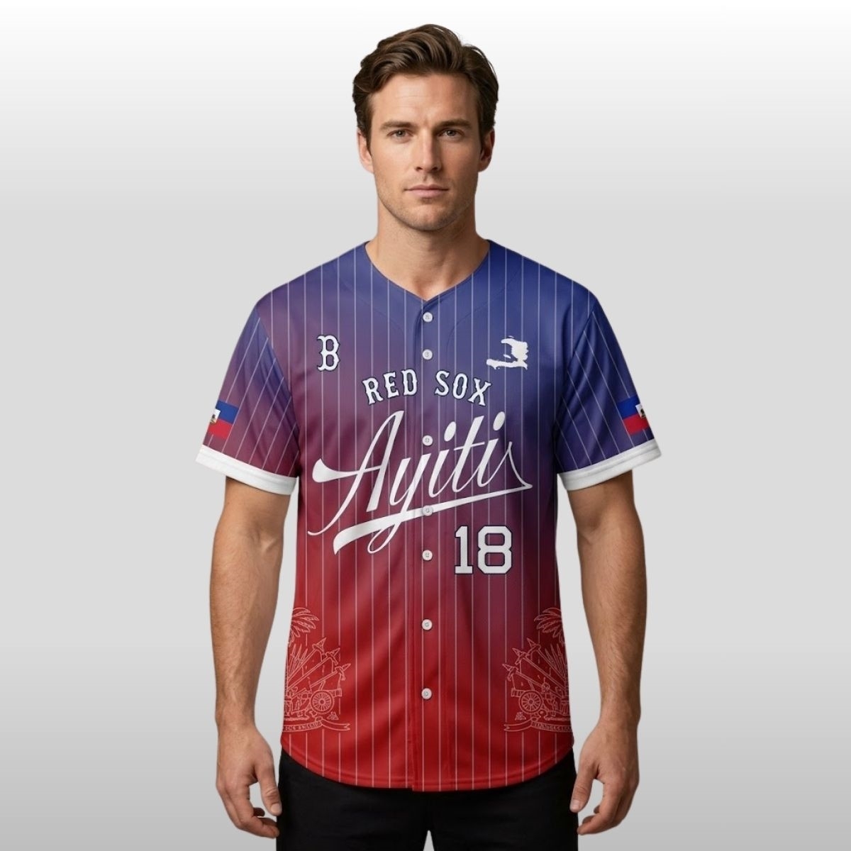 2026 Boston Red Sox Haitian Cultural Night Baseball Jersey 2026 Boston Red Sox Haitian Cultural Night Baseball Jersey