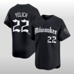 2026 Brewers Yelich 22 Gothic Baseball Jersey