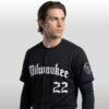 2026 Brewers Yelich 22 Gothic Baseball Jersey 5 2026 Brewers Yelich 22 Gothic Baseball Jersey 2