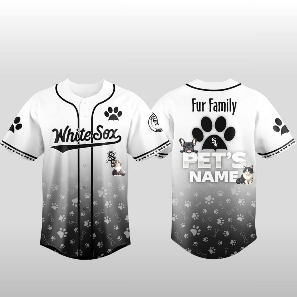 2026 Chicago White Sox x Fur Family Pet Game Night Baseball Jersey 2