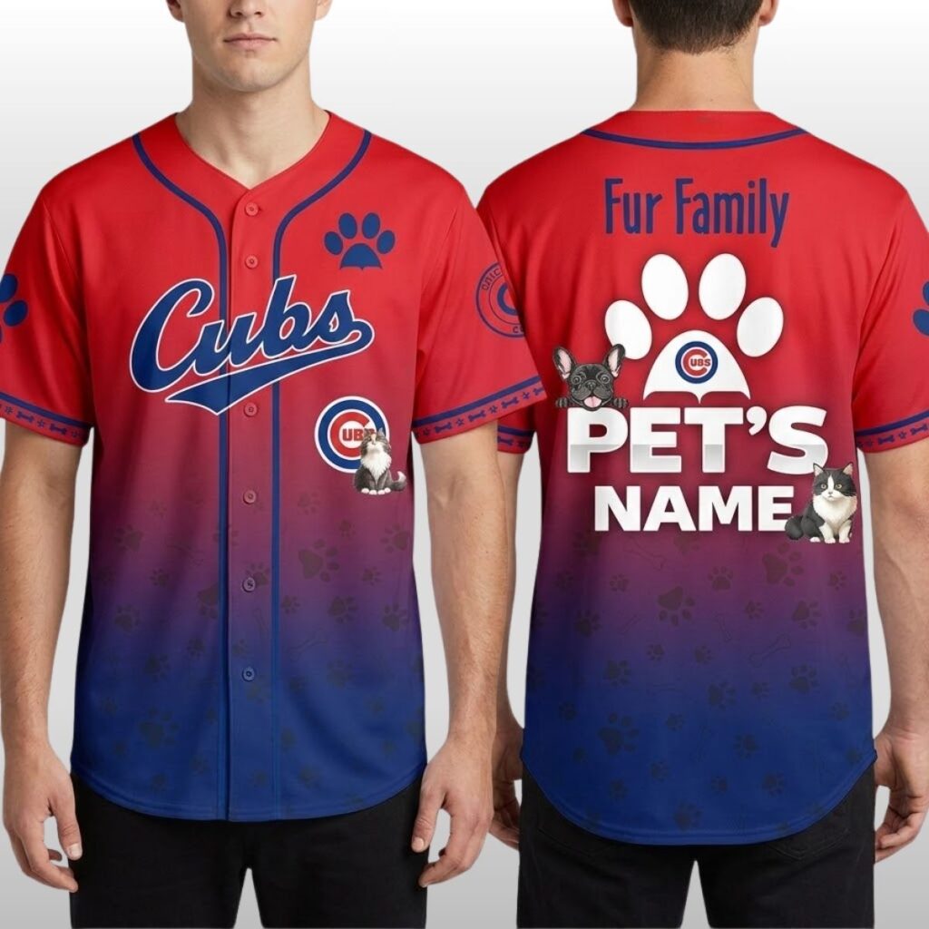 2026 Cubs x Fur Family Pet Game Night Baseball Jersey 2