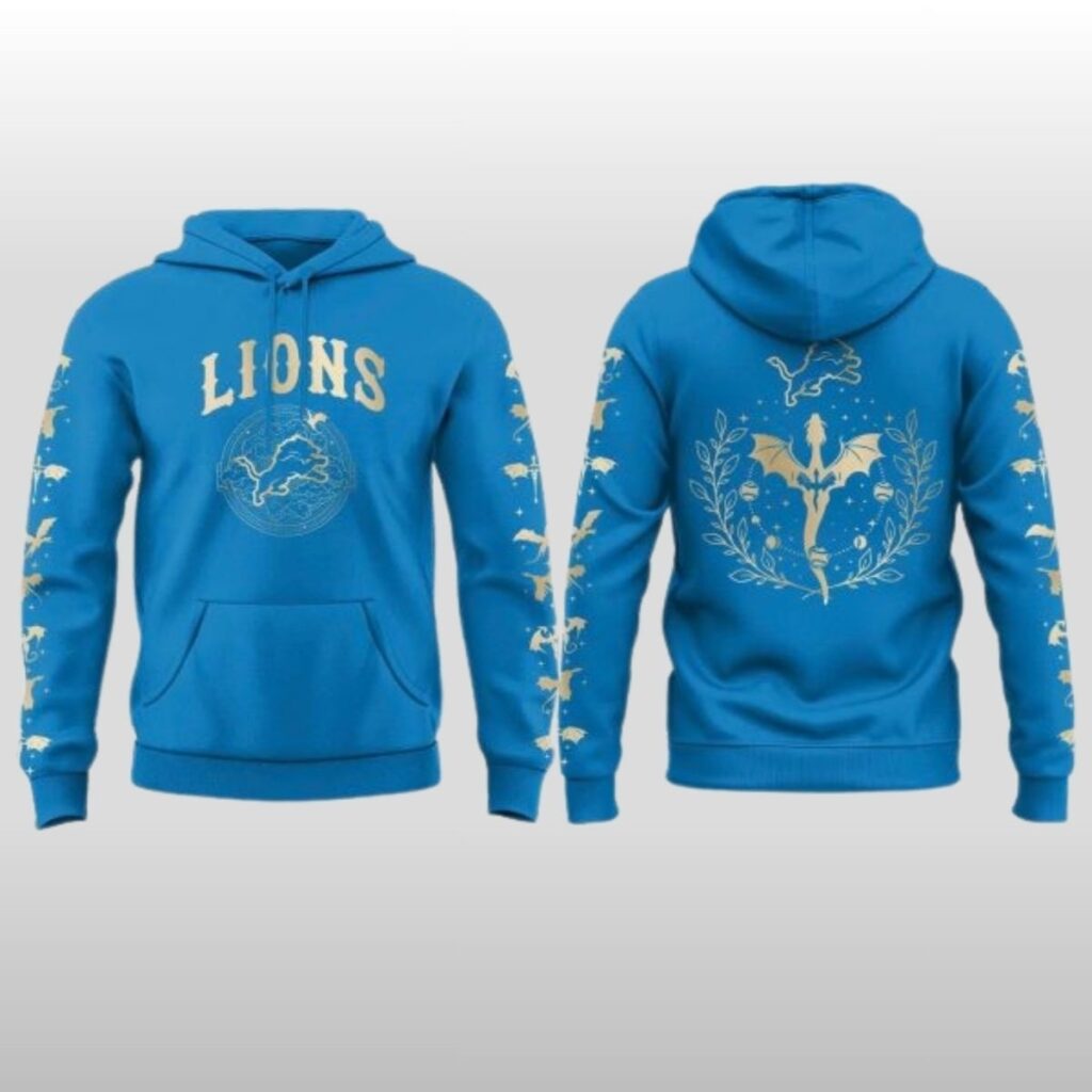 2026 Detroit Lions Fourth Wings Night Game Hoodie Shirt 2