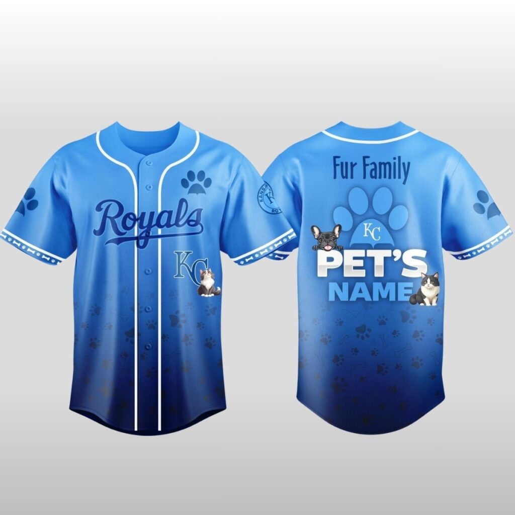 2026 KC Royals x Fur Family Pet Game Night Baseball Jersey