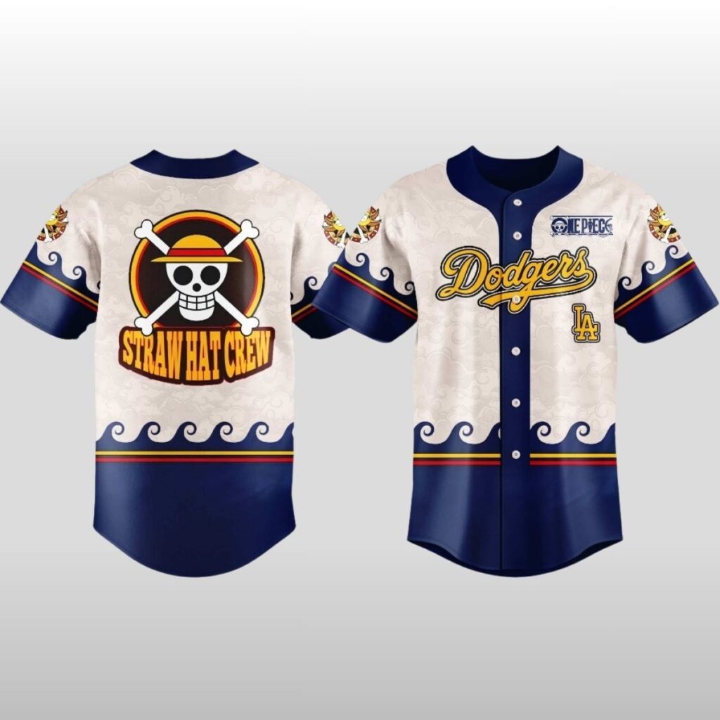 2026 Los Angeles Dodgers x One Piece Night Straw Hat Crew Baseball Jersey 2