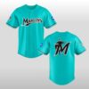 2026 Miami Marlins Teal Throwback Night Jersey 5 2026 Miami Marlins Teal Throwback Night Jersey