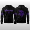 2026 Minnesota Vikings Black Out Hoodie Shirt 2