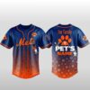2026 NY Mets x Fur Family Pet Game Night Baseball Jersey 2