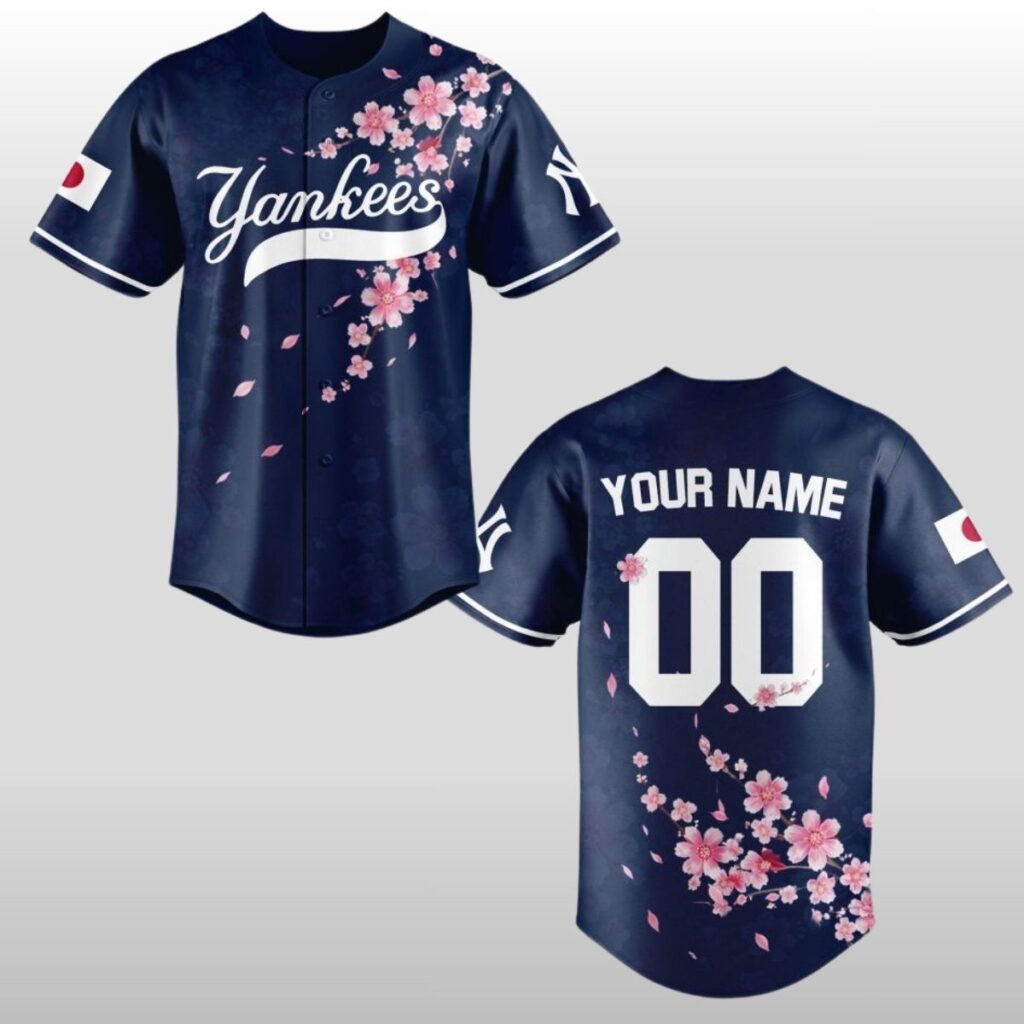 2026 New York Yankees Japanese Heritage Night Sakura Bloom Baseball Jersey 2