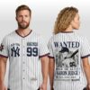 2026 New York Yankees One Piece Wanted Aaron Judge Bounty Hunter Baseball Jersey 3 2026 New York Yankees One Piece Wanted Aaron Judge Bounty Hunter Baseball Jersey 2