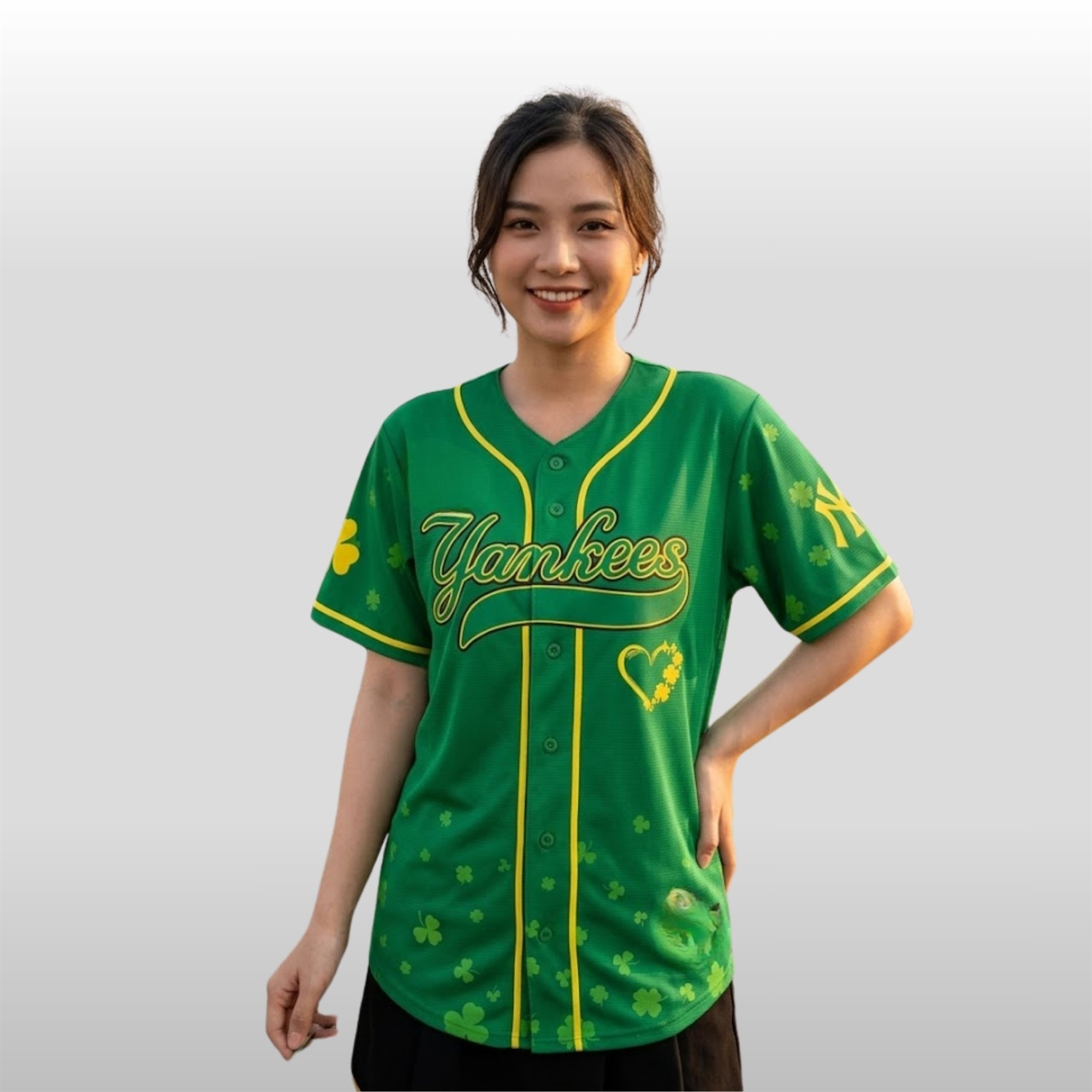 2026 New York Yankees St Patrick’s Day Lucky Baseball Jersey 2 2026 New York Yankees St Patrick’s Day Lucky Baseball Jersey - Image 2