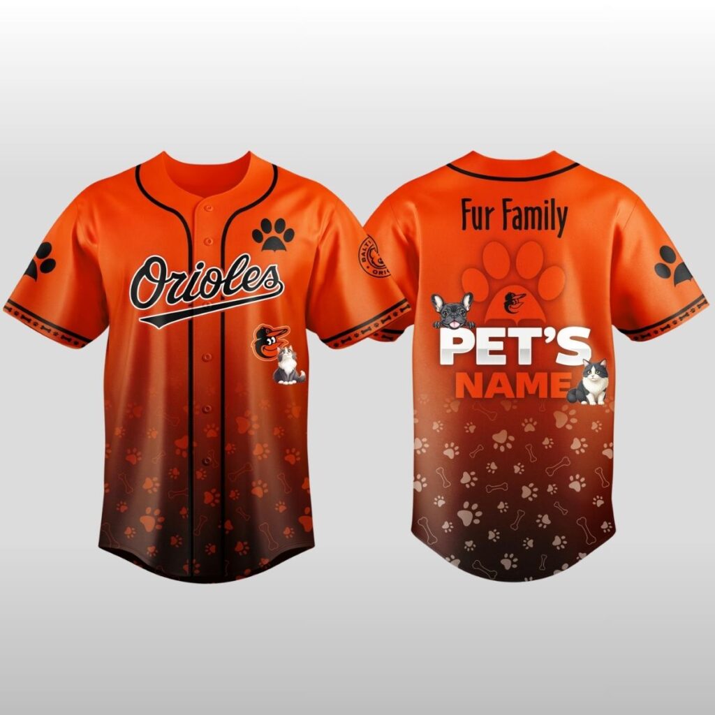 2026 Orioles x Fur Family Pet Game Night Baseball Jersey 2