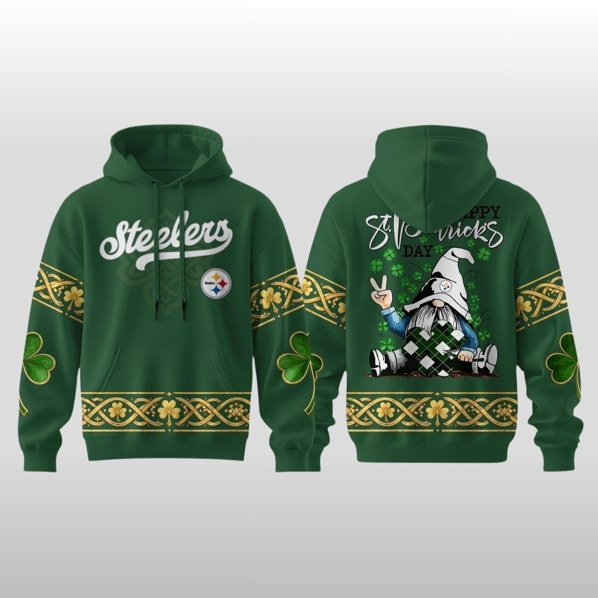 2026 Pittsburgh Steelers St. Patrick’s Day Hoodie Shirt 2 2026 Pittsburgh Steelers St. Patrick’s Day Hoodie Shirt - Image 2