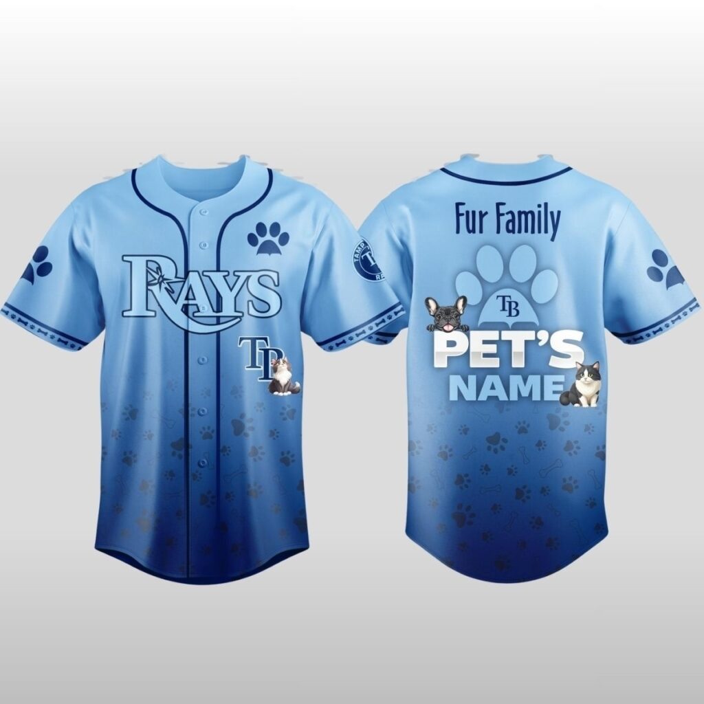 2026 Rays x Fur Family Pet Game Night Baseball Jersey