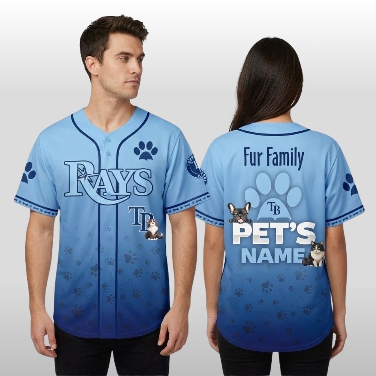 2026 Rays x Fur Family Pet Game Night Baseball Jersey 2