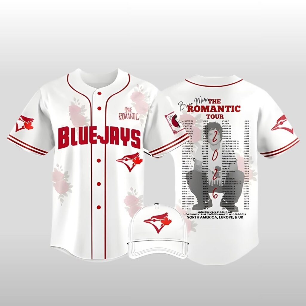 2026 Toronto Blue Jays x Bruno Mars The Romantic Tour Baseball Jersey