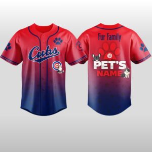 2026 Cubs x Fur Family Pet Game Night Baseball Jersey