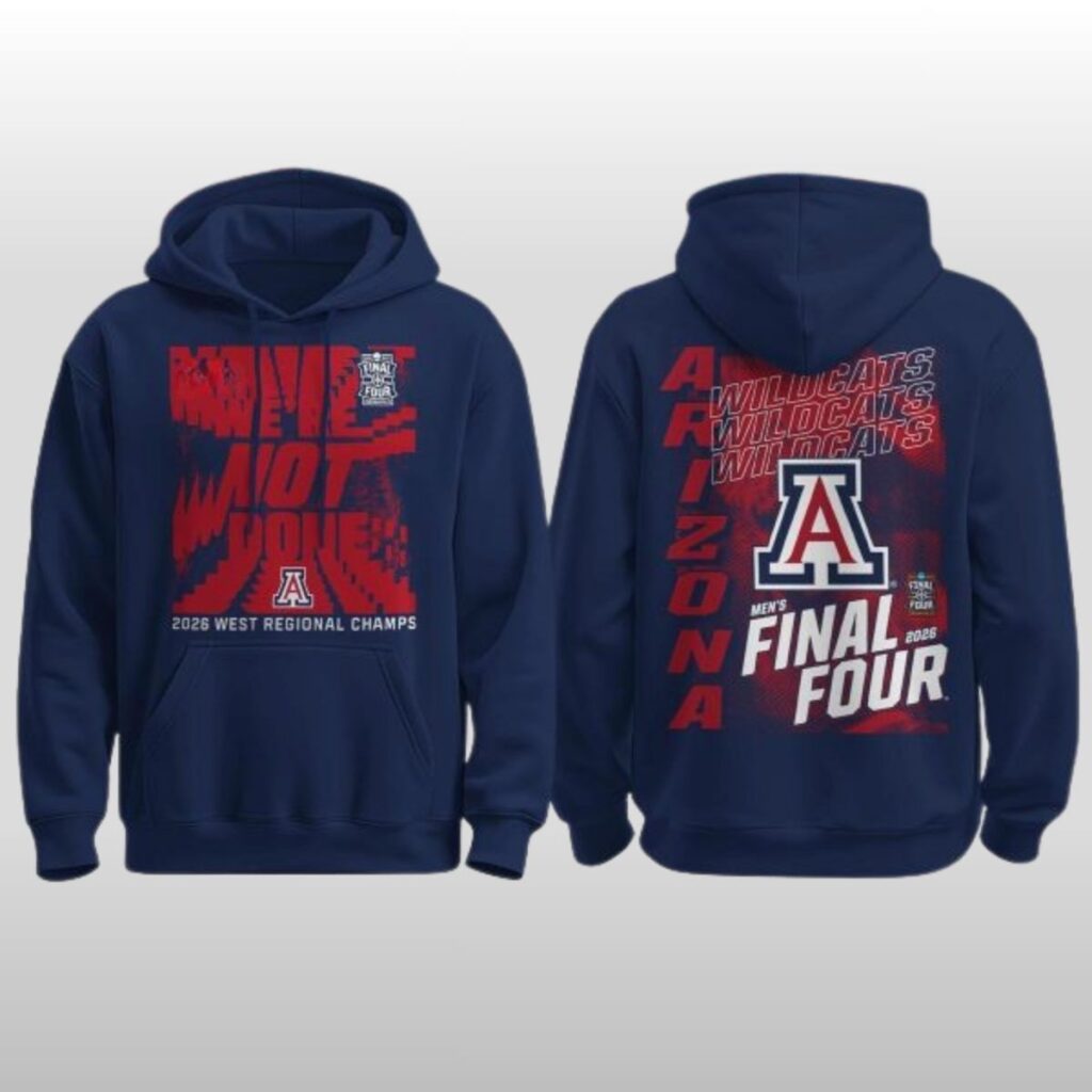 Arizona Wildcats Men’s Basketball 2026 West Regional Champions Hoodie 6 Arizona Wildcats Men's Basketball 2026 West Regional Champions Hoodie
