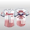 Atlanta Braves x 250th Anniversary of the United States Baseball Jersey 3