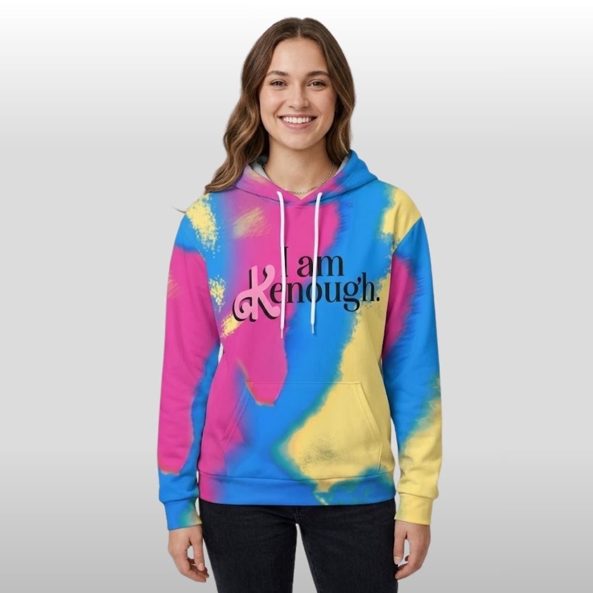 Barbie You Are Kenough He's Just Ken I Am Kenough Hoodie 4 Barbie You Are Kenough He's Just Ken I Am Kenough Hoodie (2)