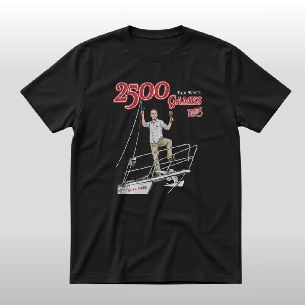 Detroit Red Wings Paul Boyer 2500 Games Shirt 2