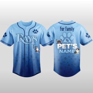 2026 Rays x Fur Family Pet Game Night Baseball Jersey