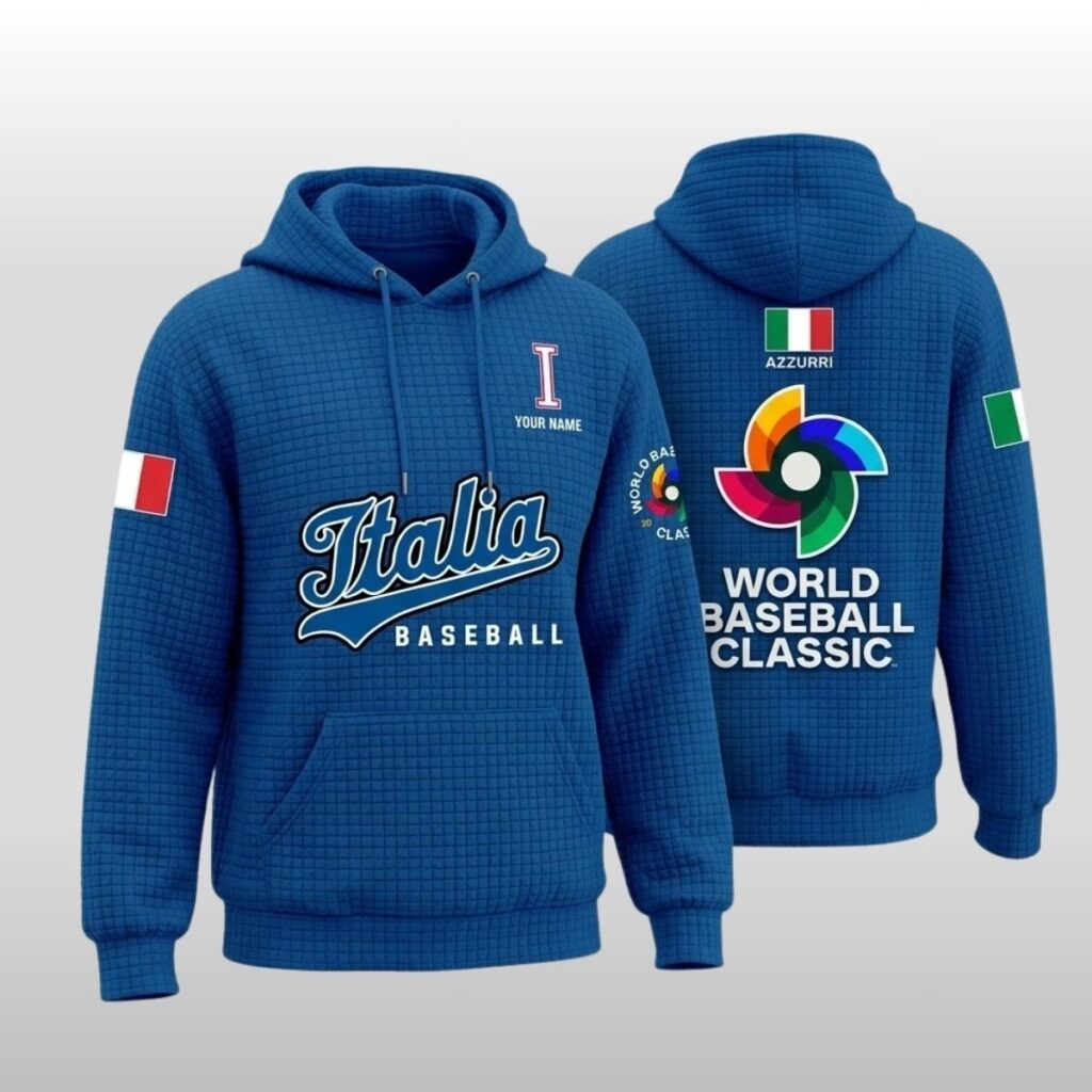 Italia Baseball 2026 World Baseball Waffle Hoodie