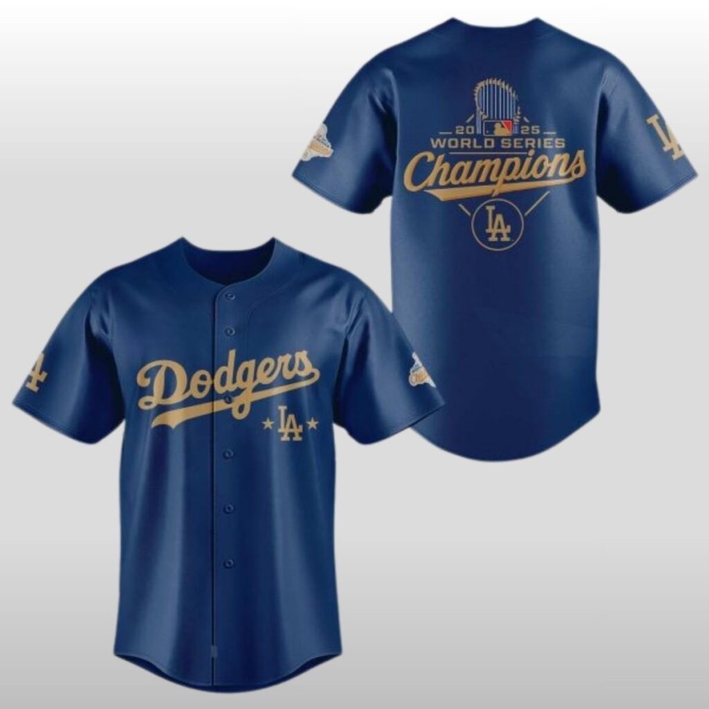 Los Angeles Dodgers World Series Champions Baseball Jersey 4 Los Angeles Dodgers World Series Champions Baseball Jersey 2