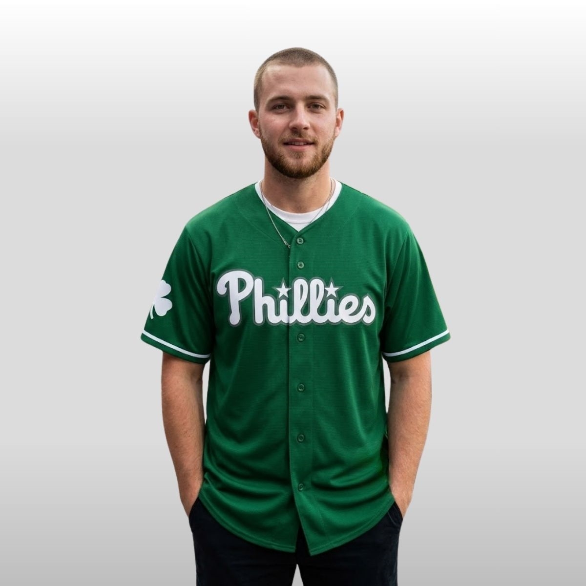 Philadelphia Phillies 2026 St Patrick’s Day Baseball Jersey 2 Philadelphia Phillies 2026 St Patrick’s Day Baseball Jersey - Image 2