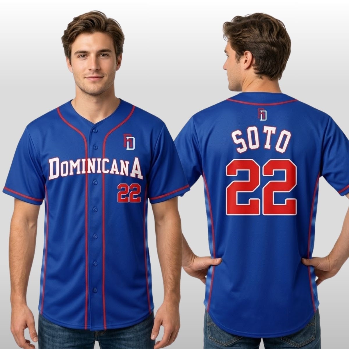 Ronald Acua Jr 2026 Dominican Republic Juan Soto Baseball Jersey Ronald Acua Jr 2026 Dominican Republic Juan Soto Baseball Jersey