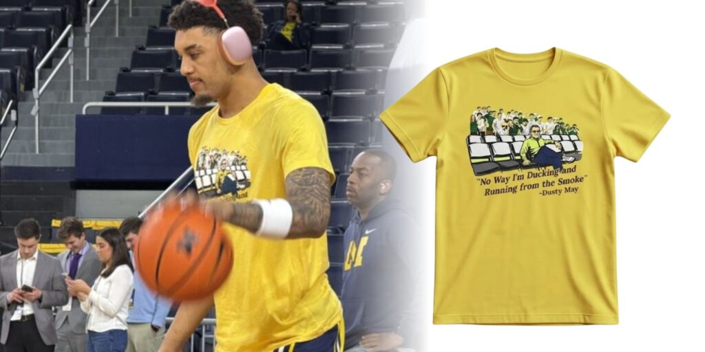 Why Its Trending The Yaxel Lendeborg No Way Im Ducking and Running from the Smoke Dusty May Shirt