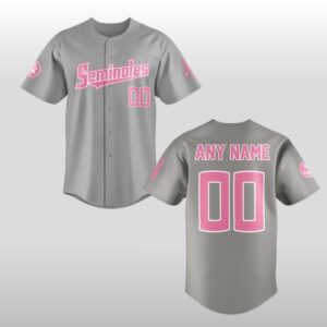 2026 Florida State Seminoles Paint it Pink Baseball Jersey 2