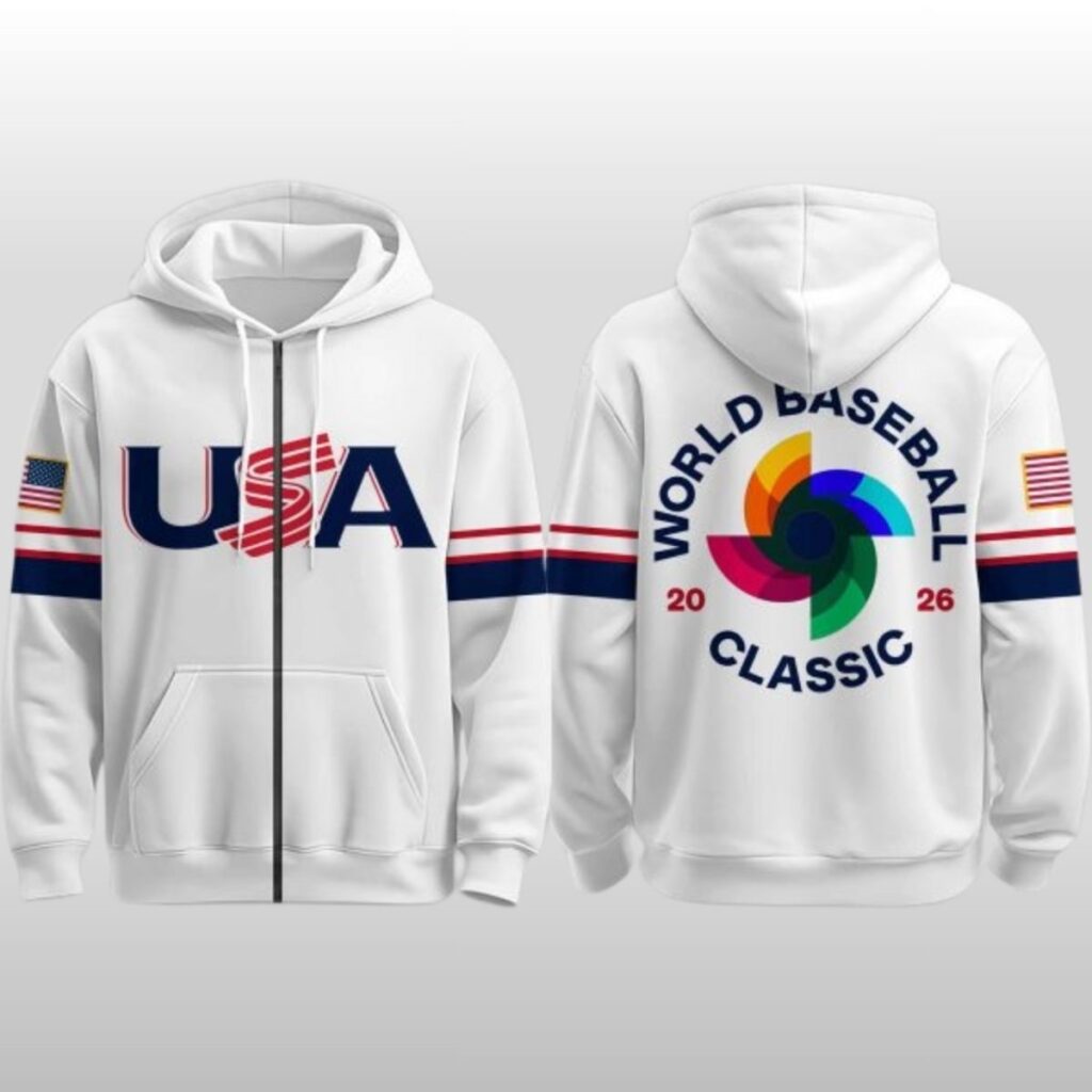 svfiubil USA Baseball 2026 World Baseball Zip Hoodie 2