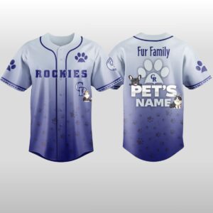 2026 Rockies x Fur Family Pet Game Night Baseball Jersey