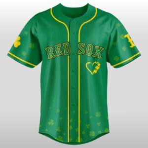 2026 Boston Red Sox St Patrick’s Day Lucky Baseball Jersey
