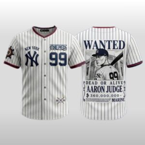 2026 New York Yankees One Piece Wanted Aaron Judge Bounty Hunter Baseball Jersey