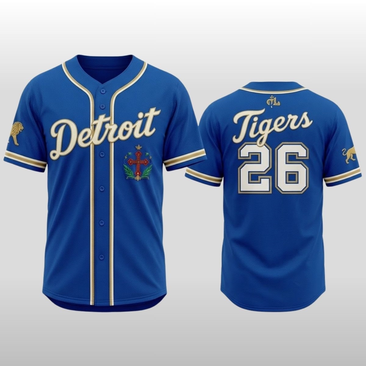 2026 Detroit Tigers Chaldean Heritage Giveaway Jersey 1 2026 Detroit Tigers Chaldean Heritage Giveaway Jersey 2