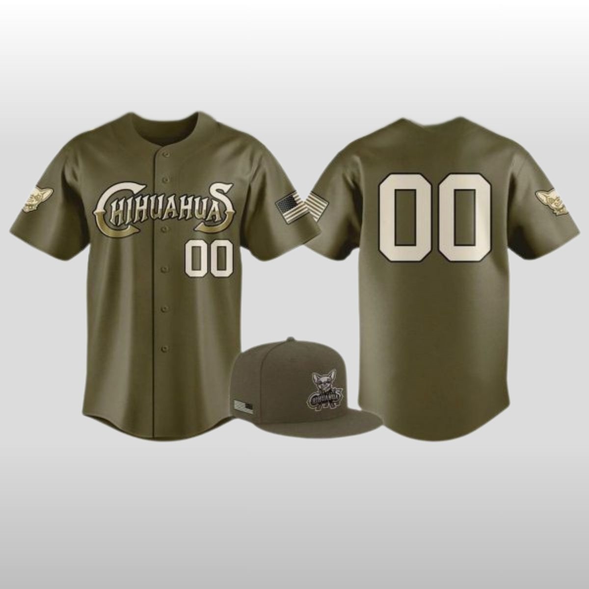 2026 El Paso Chihuahuas x Armed Forces Day Baseball Jersey 1 2026 El Paso Chihuahuas x Armed Forces Day Baseball Jersey 2